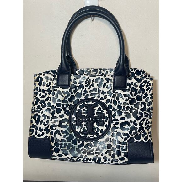 Tory Burch Handbags - Tory Burch Navy Blue/White Nylon Ella Tote - USED